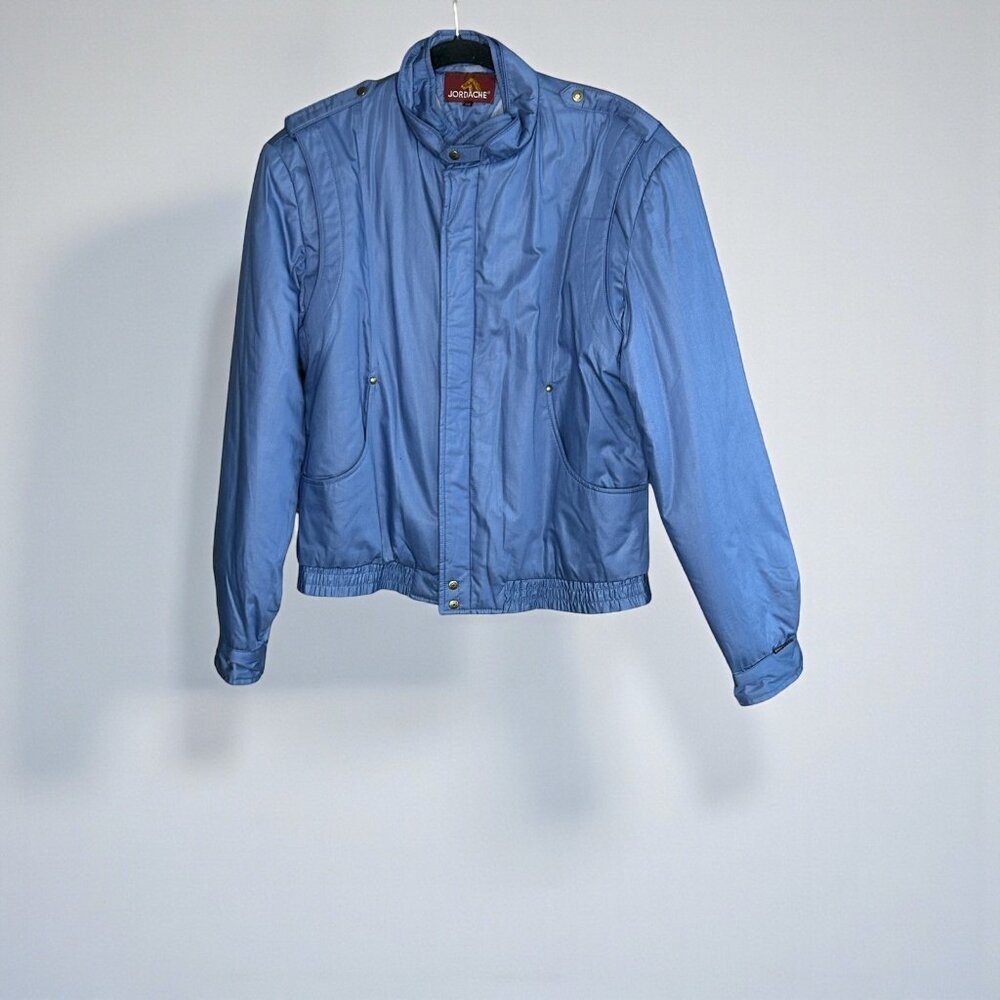 Jordache Men's Blue Utility Bomber Trucker  Jacket Vintage 80s Size 40 NWT